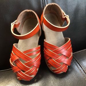 Cute toddler leather sandals